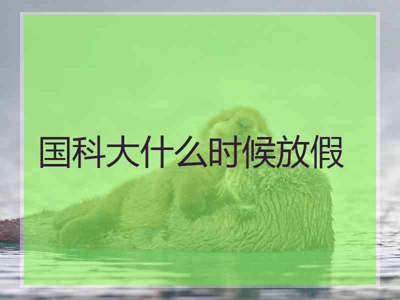 国科大什么时候放假 国科大什么时候放假