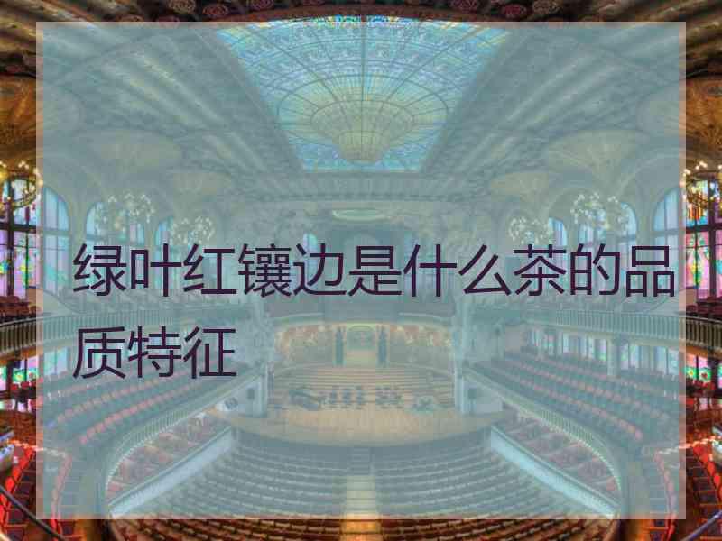 绿叶红镶边是什么茶的品质特征 绿叶红镶边是什么茶的品质特征