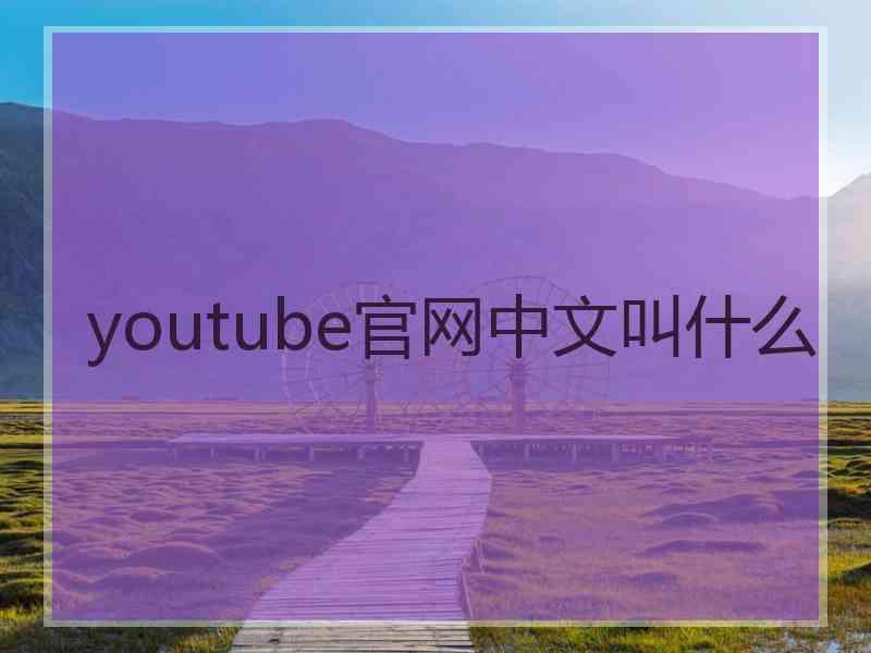 youtube官网中文叫什么 youtube官网中文叫什么