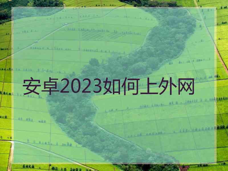 安卓2023如何上外网 安卓2023如何上外网