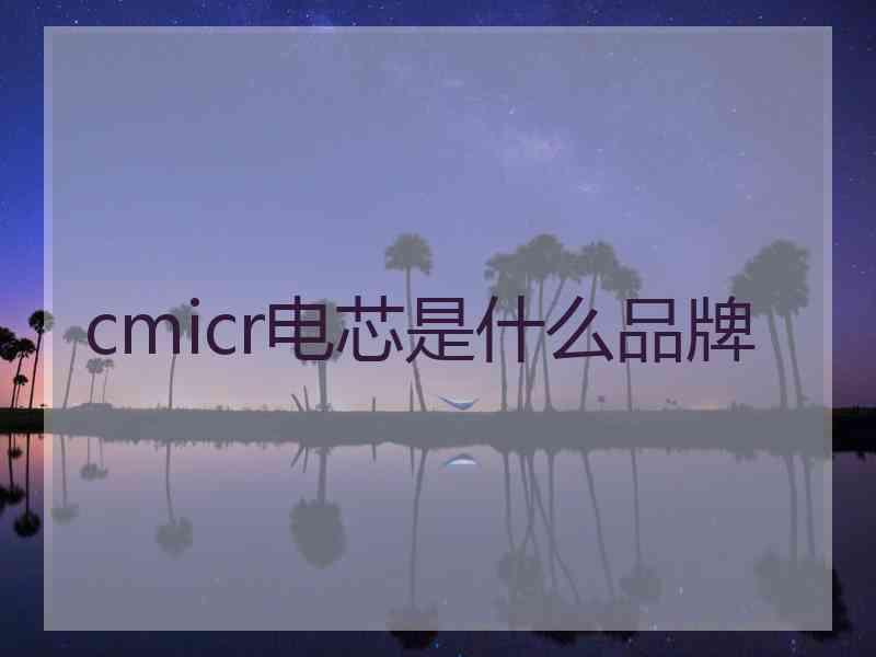 cmicr电芯是什么品牌 cmicr电芯是什么品牌