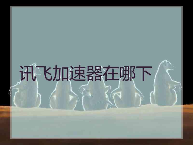 讯飞加速器在哪下 讯飞加速器在哪下