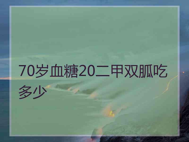 70岁血糖20二甲双胍吃多少 70岁血糖20二甲双胍吃多少