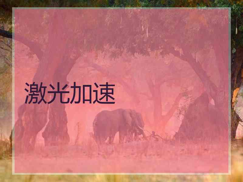 激光加速 激光加速
