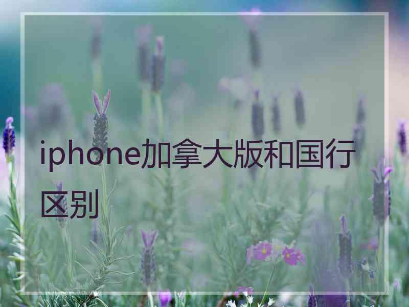 iphone加拿大版和国行区别 iphone加拿大版和国行区别