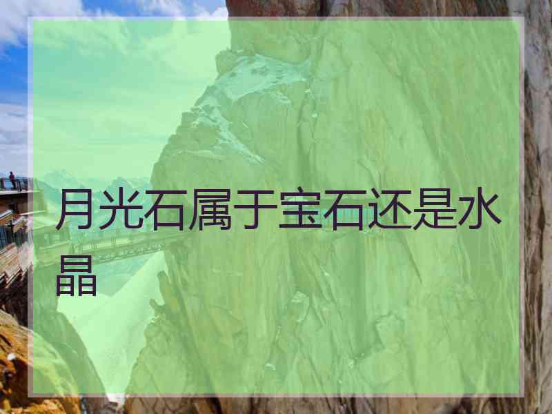 月光石属于宝石还是水晶 月光石属于宝石还是水晶