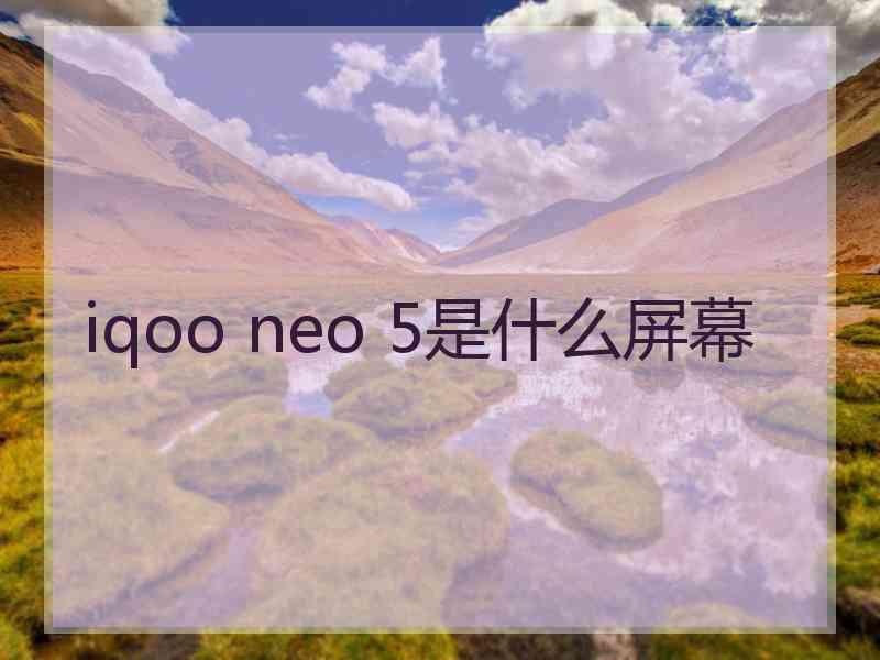 iqoo neo 5是什么屏幕 iqoo neo 5是什么屏幕