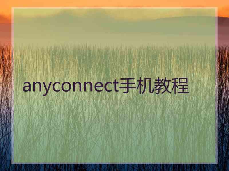anyconnect手机教程 anyconnect手机教程