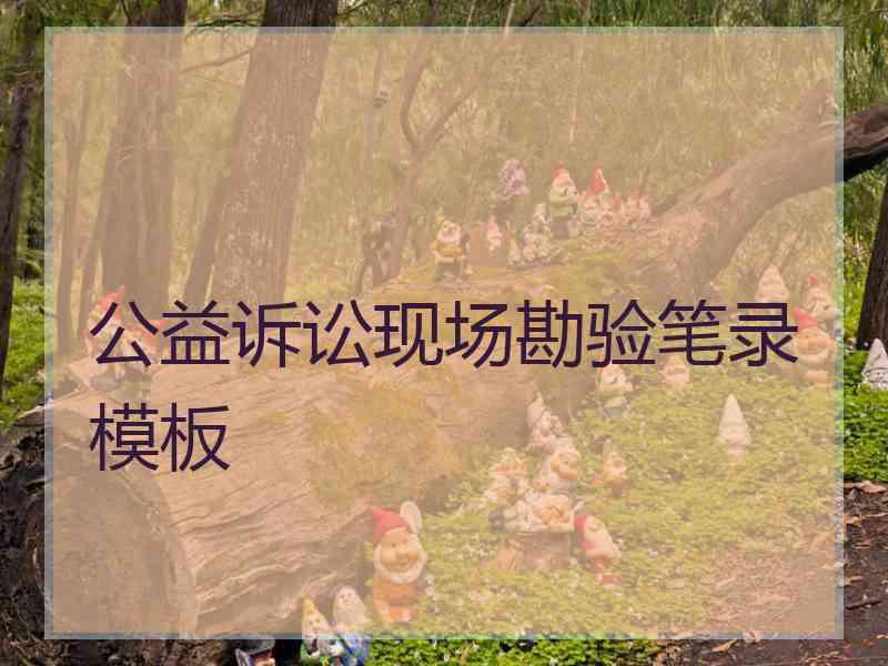 公益诉讼现场勘验笔录模板 公益诉讼现场勘验笔录模板