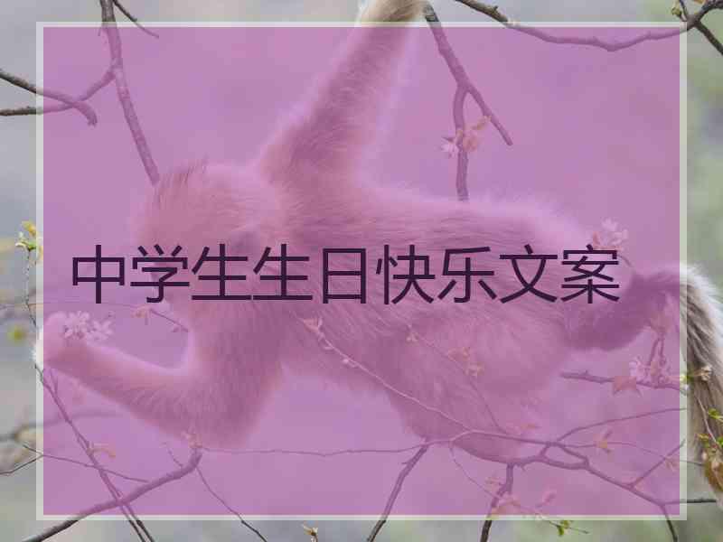 中学生生日快乐文案 中学生生日快乐文案