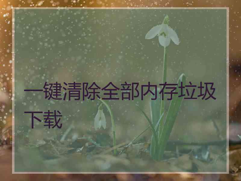 一键清除全部内存垃圾下载 一键清除全部内存垃圾下载