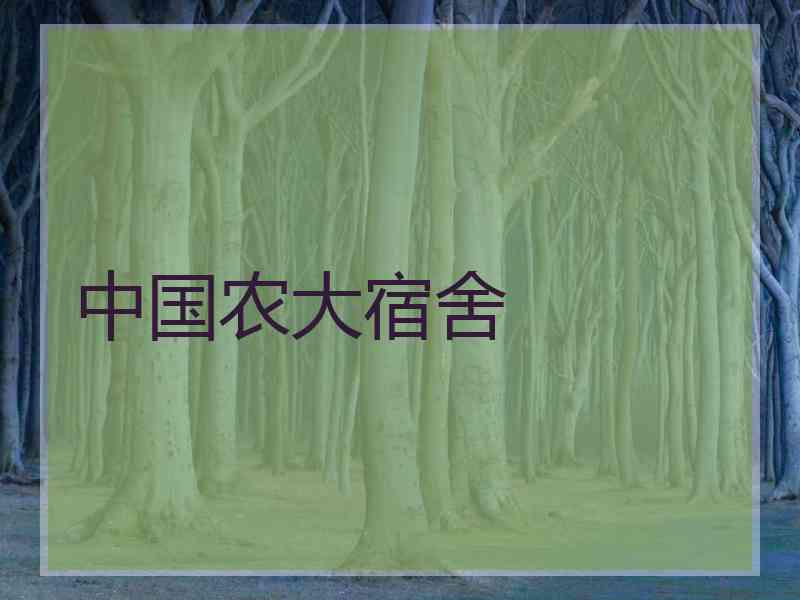 中国农大宿舍 中国农大宿舍