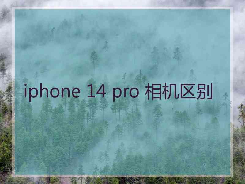 iphone 14 pro 相机区别 iphone 14 pro 相机区别