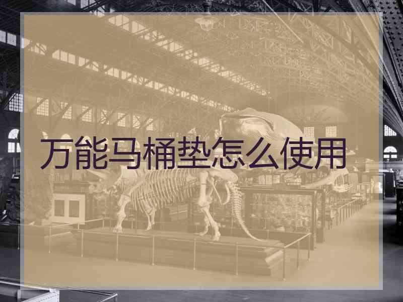 万能马桶垫怎么使用 万能马桶垫怎么使用