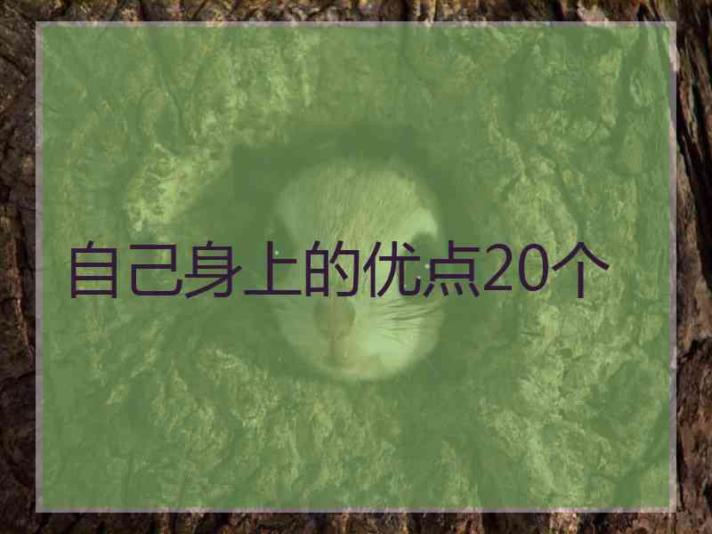 自己身上的优点20个 自己身上的优点20个