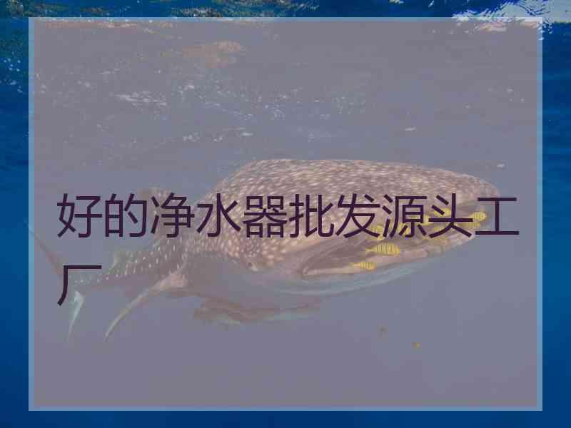 好的净水器批发源头工厂 好的净水器批发源头工厂