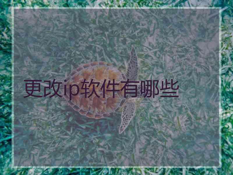 更改ip软件有哪些 更改ip软件有哪些