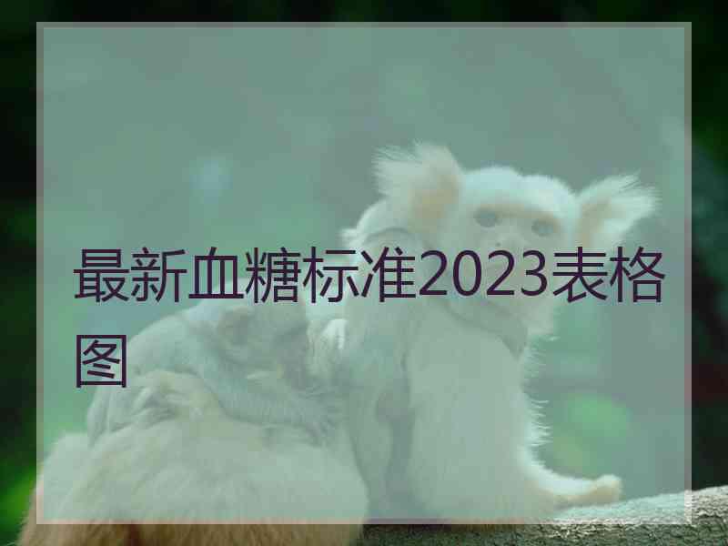 最新血糖标准2023表格图 最新血糖标准2023表格图