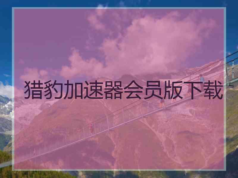 猎豹加速器会员版下载 猎豹加速器会员版下载