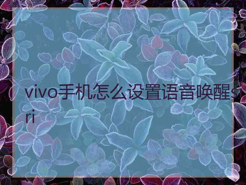 vivo手机怎么设置语音唤醒siri vivo手机怎么设置语音唤醒siri