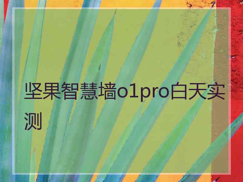 坚果智慧墙o1pro白天实测 坚果智慧墙o1pro白天实测