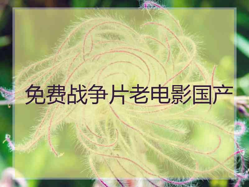 免费战争片老电影国产 免费战争片老电影国产