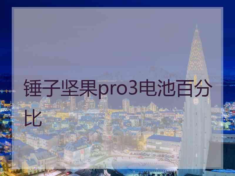 锤子坚果pro3电池百分比 锤子坚果pro3电池百分比