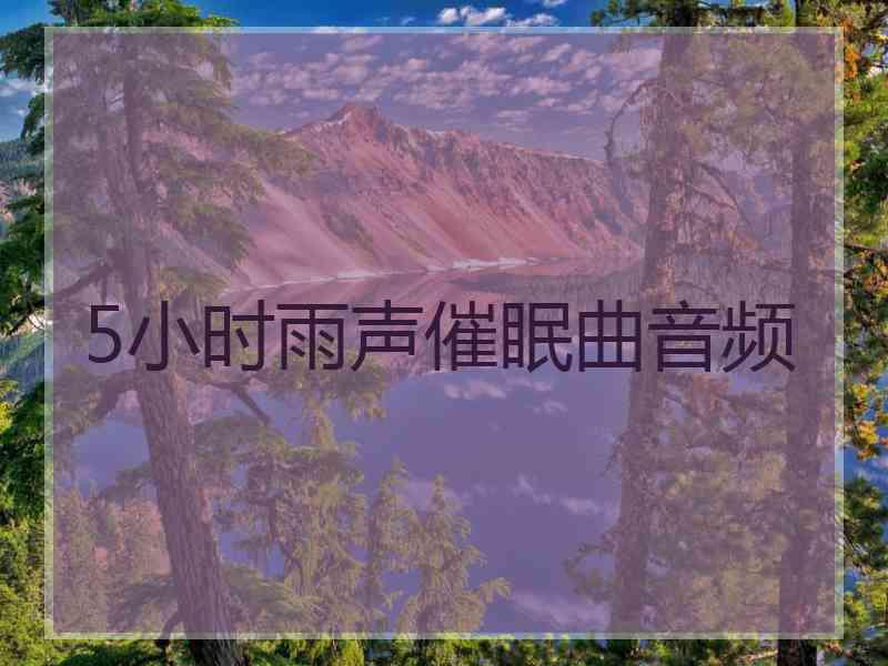 5小时雨声催眠曲音频 5小时雨声催眠曲音频