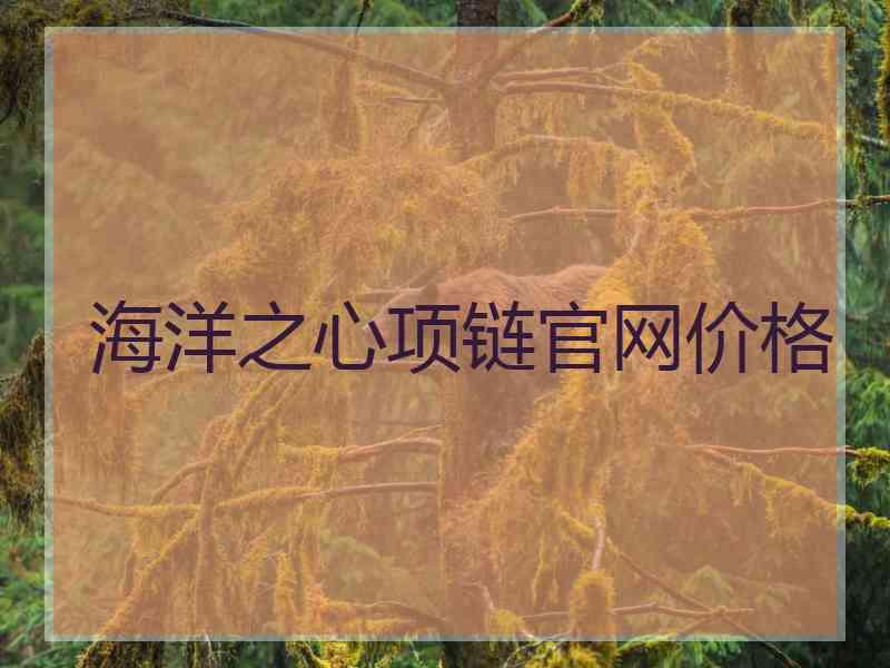 海洋之心项链官网价格 海洋之心项链官网价格