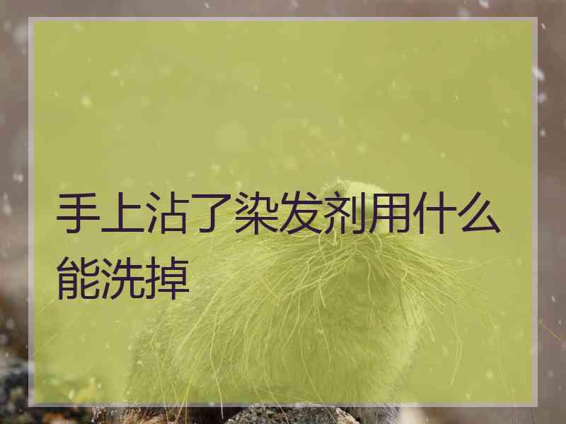 手上沾了染发剂用什么能洗掉