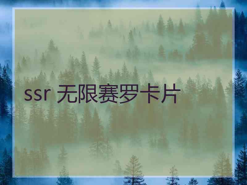 ssr 无限赛罗卡片