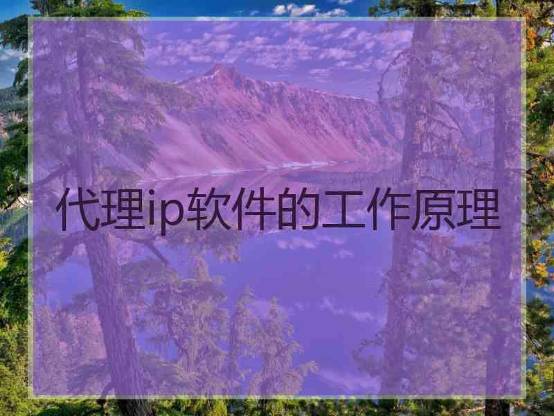 代理ip软件的工作原理
