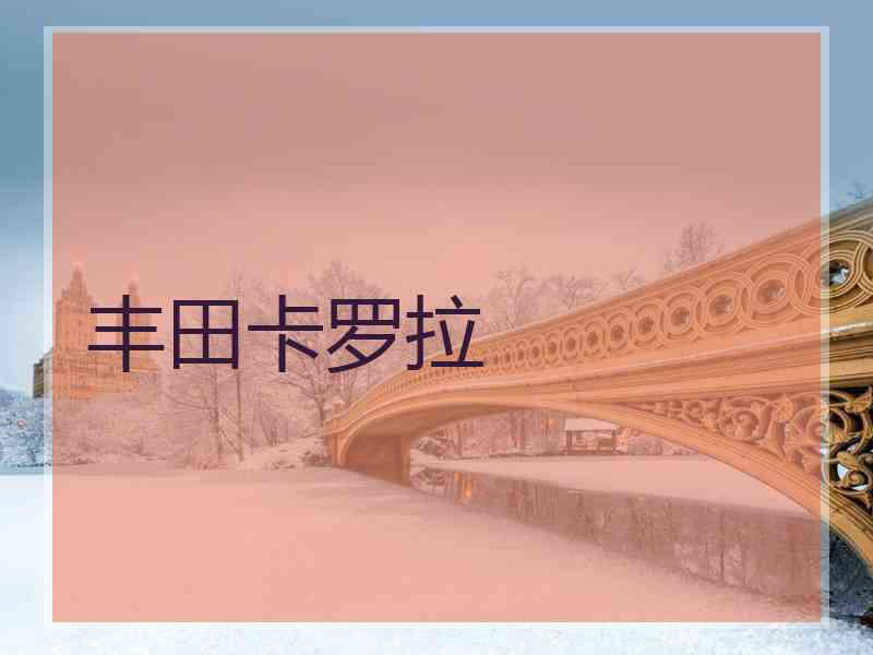 丰田卡罗拉