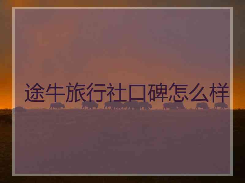 途牛旅行社口碑怎么样