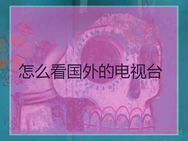 怎么看国外的电视台