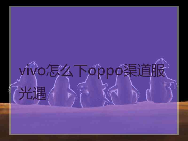 vivo怎么下oppo渠道服光遇