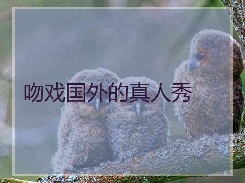 吻戏国外的真人秀