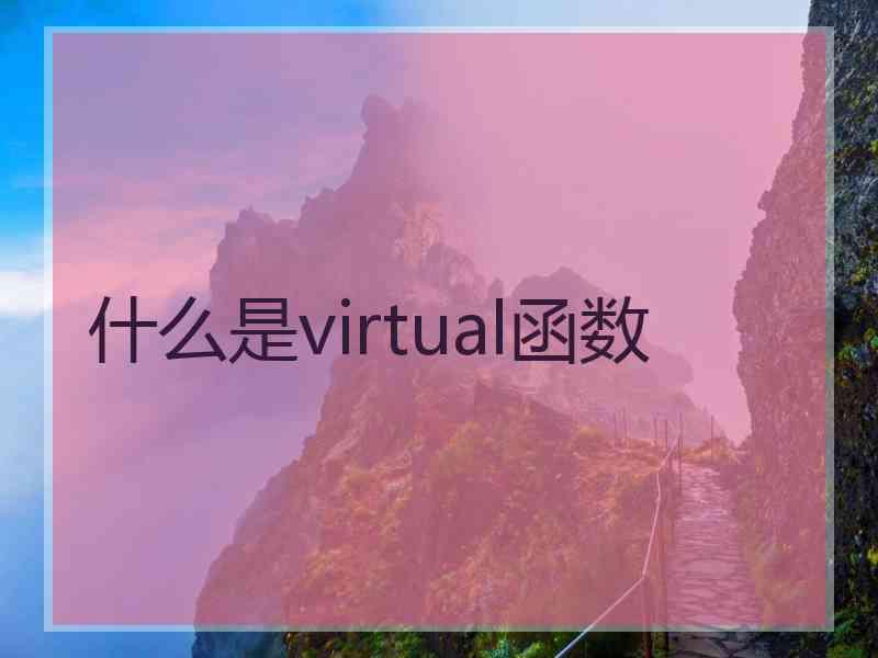 什么是virtual函数