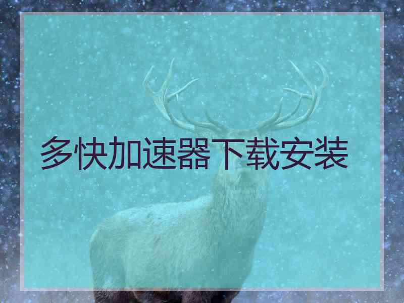 多快加速器下载安装