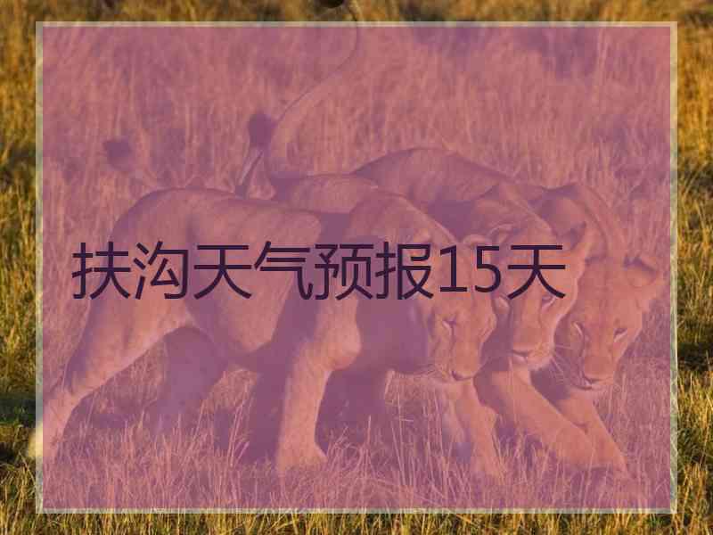 扶沟天气预报15天