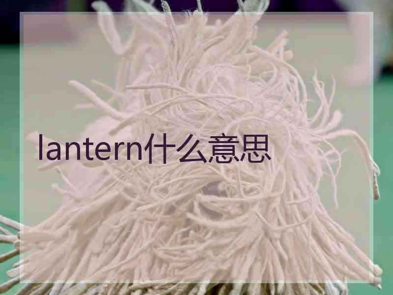 lantern什么意思