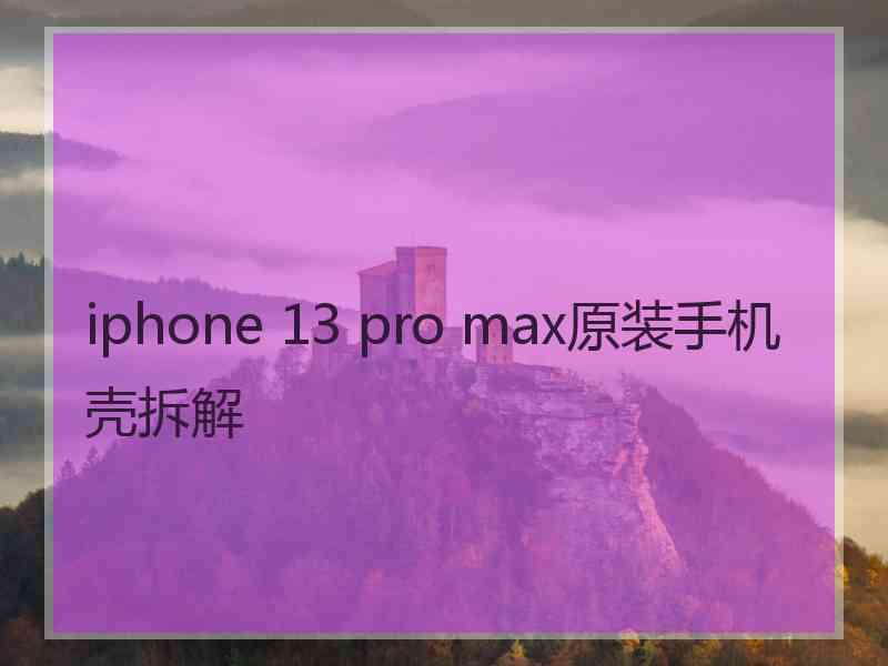 iphone 13 pro max原装手机壳拆解