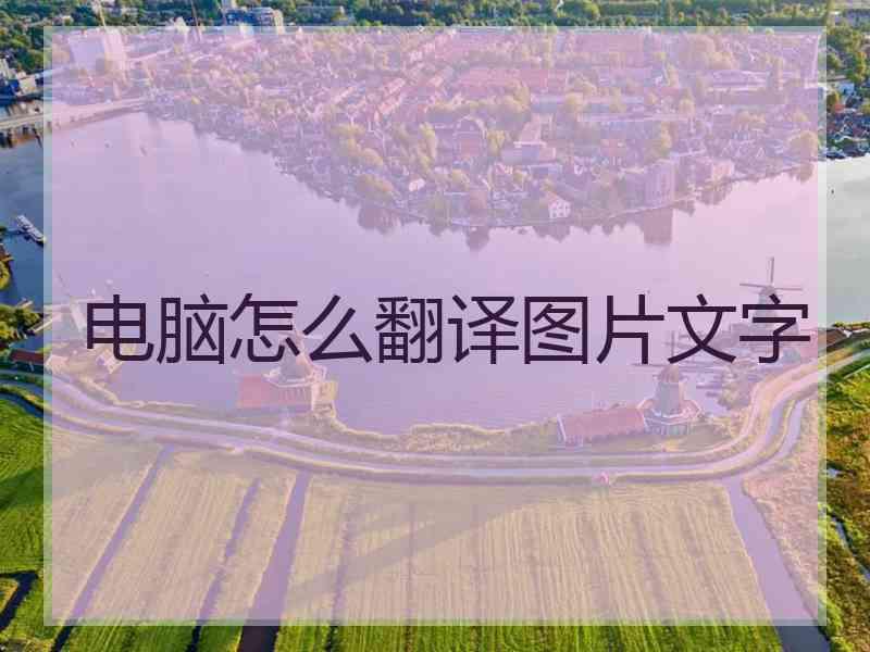 电脑怎么翻译图片文字