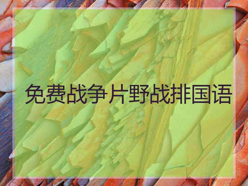 免费战争片野战排国语
