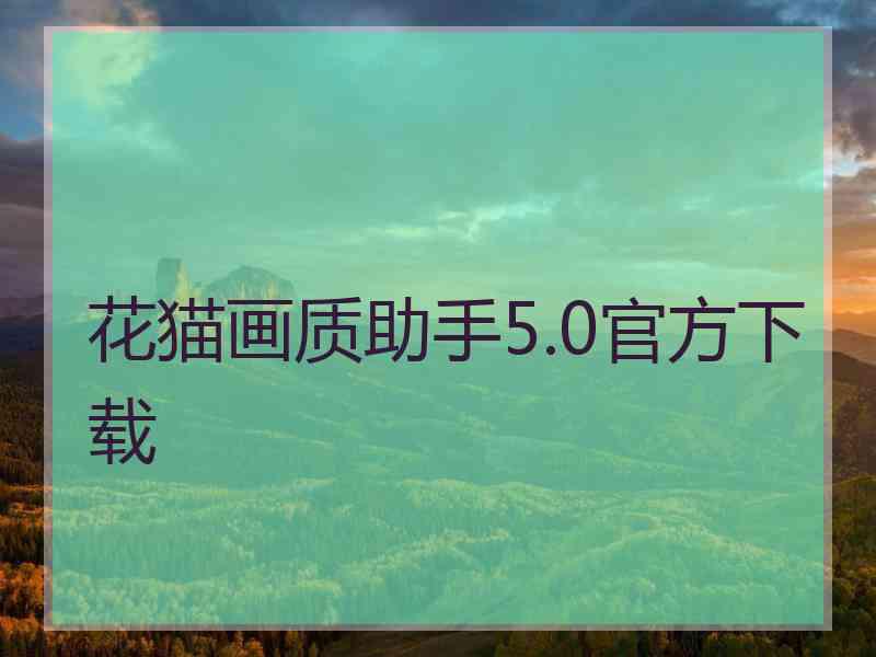 花猫画质助手5.0官方下载