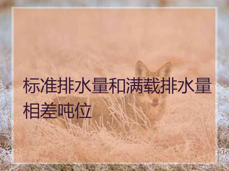 标准排水量和满载排水量相差吨位