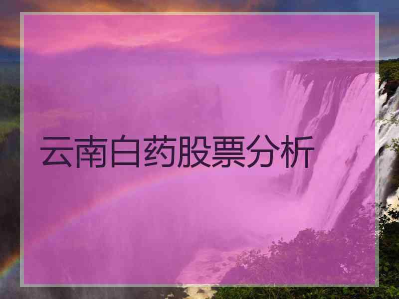 云南白药股票分析