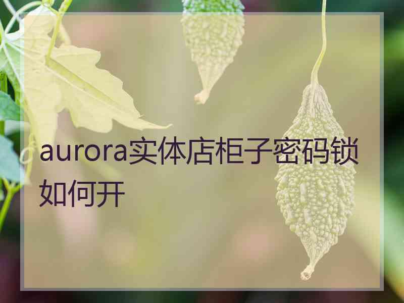 aurora实体店柜子密码锁如何开