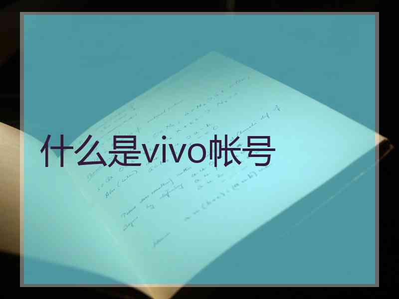 什么是vivo帐号