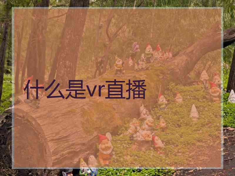 什么是vr直播